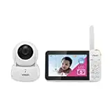 VTech VM924 Remote Pan-Tilt-Zoom Video Baby Monitor, 5" LCD Screen, Up to 17 Hrs Video Streaming, Night Vision, Up to 1000ft Range, Soothing Sounds, 2-Way Talk, Temperature Sensor,Secured Transmission